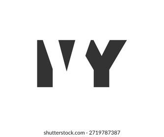 Diseño del logotipo de IVY. Letra inicial I V Y estilo de letra en negrita para startups tecnológicas, consultoría, marca corporativa. Nombre creativo de la empresa, titulares de la tipografía, identidad, logotipo de moda. Ilustración vectorial.