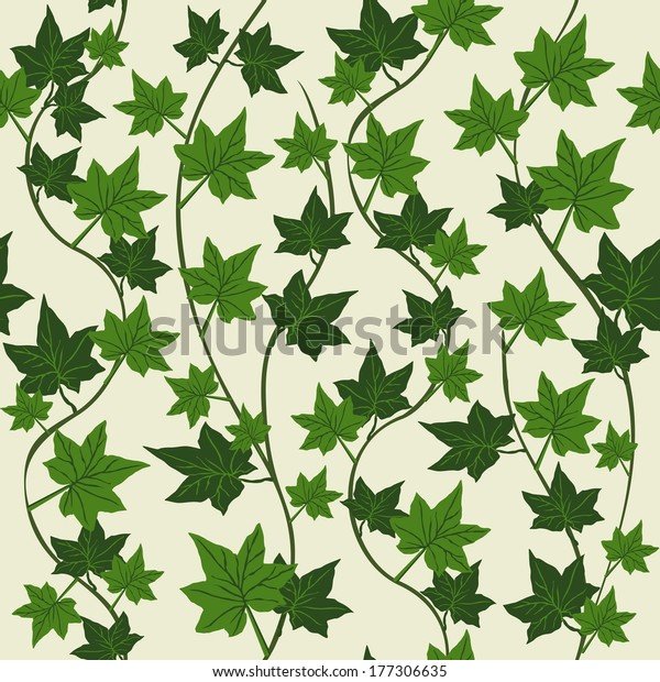 Ivy Seamless Vector Repeat Pattern Stock Vector Royalty Free