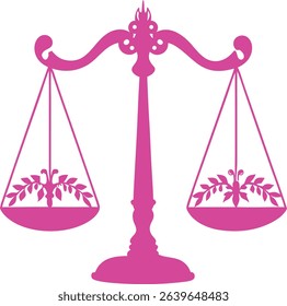 Ivy-wrapped scale of justice designed as a decorative emblem, symbolizing stability and sustainable legal practice.