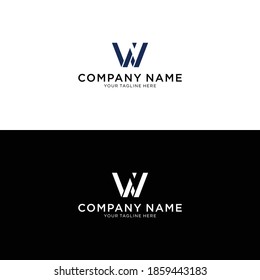 IW diseño de icono vectorial de la plantilla de logotipo de la letra inicial