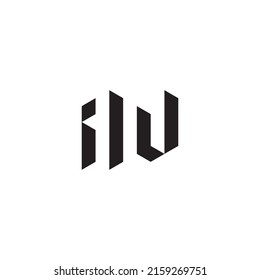 IW initial logo letters in high quality professional design that will print well across any print media