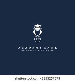 IW Initials Academy Logo Vector Art Icons and Graphics