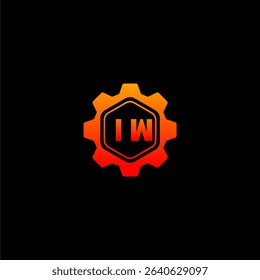 IW Initials Tech Logo Vector Art Icons and Graphics