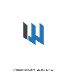 Logo de la carta IW, diseño del logotipo de la carta, diseño del logotipo creativo,