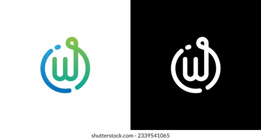iw letter logo design, iw monogram initials letter logo concept, creative icon, vector