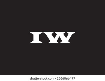 IW letter logo and initial logo design
