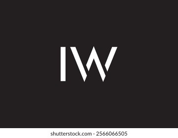IW letter logo and initial logo design