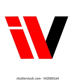 iw letter vector logo