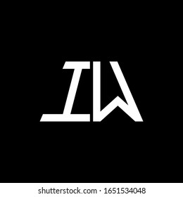 IW logo abstract monogram isolated on black background