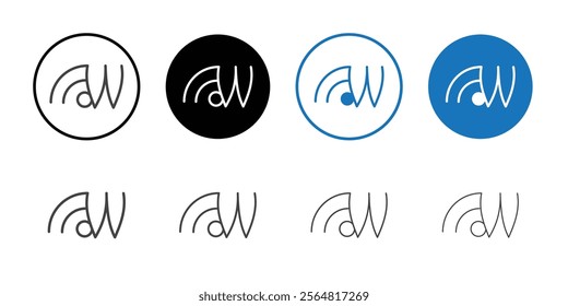 Iw scan icon Thin outline art symbol
