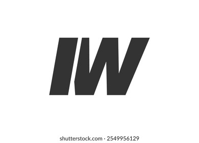 IW Techno Editable Font Logo For Corporate Branding. Bold, Futuristic Design With Unique Typographic Ideas. Minimal Custom Type And Dynamic Letter Variations For Promotion, Printing, And Book Titles