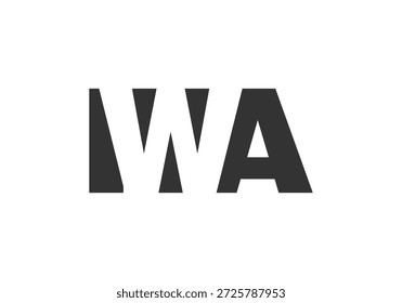 IWA logo design. Initial letter I W A bold font style for tech startups, consulting, corporate branding. Creative company name, headlines typography identity, trendy logotype. Vector illustration.