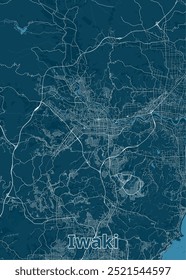 Iwaki, Japão cartaz do mapa artístico