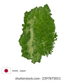 Iwate,Prefecture of Japan Topographic Map (EPS)