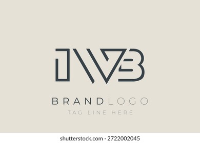 IWB abstrakte Buchstaben Logo-Design. Modernes Business-Logo-Design mit abstrakter Typografie und zeitgenössischem Stil