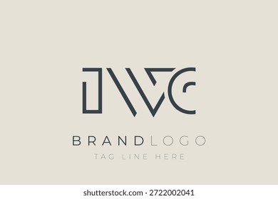 IWC abstract letter logo design. Modern Business Logo Design With Abstract Typography and Contemporary Style