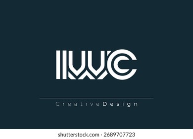 IWC Criativo Único Moderno Carta Logo Design. Elegante Monograma Logo Design com elementos decorativos e tipografia