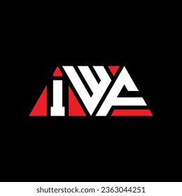 Diseño del logotipo de la letra triangular IWF con forma triangular. Monograma de diseño del logotipo del triángulo de IWF. Plantilla de logotipo vectorial de triángulo IWF con color rojo. Logo triangular IWF Diseño sencillo, elegante y lujoso.