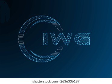 IWG low poly letter logo vector design. IWG lower poly logo design. Low poly logo.