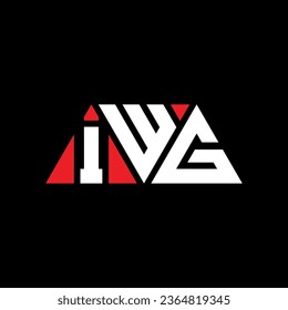 IWG triangle letter logo design with triangle shape. IWG triangle logo design monogram. IWG triangle vector logo template with red color. IWG triangular logo Simple, Elegant, and Luxurious design.