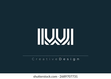 IWI Creative Unique Modern Letter Logo Design. Elegant Monogram Logo Design with Decorative Elements and Typography