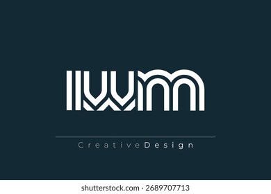 IWM Creative Unique Modern Letter Logo Design. Elegantes Monogramm-Logo-Design mit dekorativen Elementen und Typografie