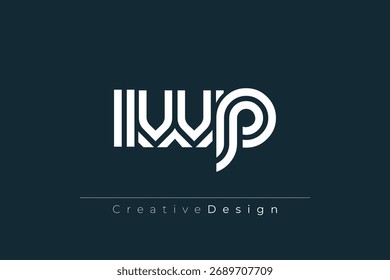 IWP Creative Unique Modern Letter Logo Design. Elegant Monogram Logo Design with Decorative Elements and Typography