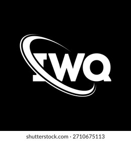 Logotipo de IWQ. Carta del IWQ. IWQ diseño de logotipo de la letra. Logotipo de IWQ de las iniciales enlazadas con el círculo y el logotipo del monograma en mayúsculas. Tipografía IWQ para tecnología, negocio y marca inmobiliaria.