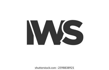 IWS logo design template with strong and modern bold text. Initial based vector logotype featuring simple and minimal typography. Trendy company identity ideal for businesses brand presence.