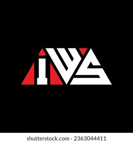 IWS triangle letter logo design with triangle shape. IWS triangle logo design monogram. IWS triangle vector logo template with red color. IWS triangular logo Simple, Elegant, and Luxurious design.