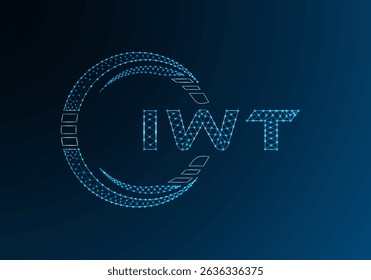 IWT low poly letter logo vector design. IWT lower poly logo design. Low poly logo.