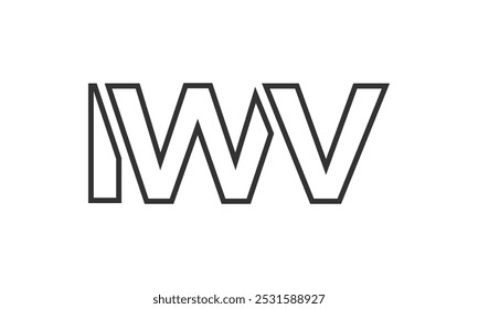 Modelo de design de logotipo IWV com texto em negrito forte e moderno. Logotipo vetorial inicial com tipografia simples e mínima. Identidade de empresa moderna ideal para a presença de marca de empresas.