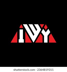 IWY triangle letter logo design with triangle shape. IWY triangle logo design monogram. IWY triangle vector logo template with red color. IWY triangular logo Simple, Elegant, and Luxurious design.