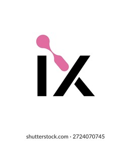 IX connect molecule bio DNA logo design template
