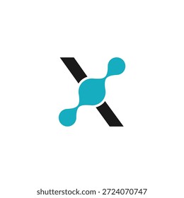 IX connect molecule bio DNA logo design template