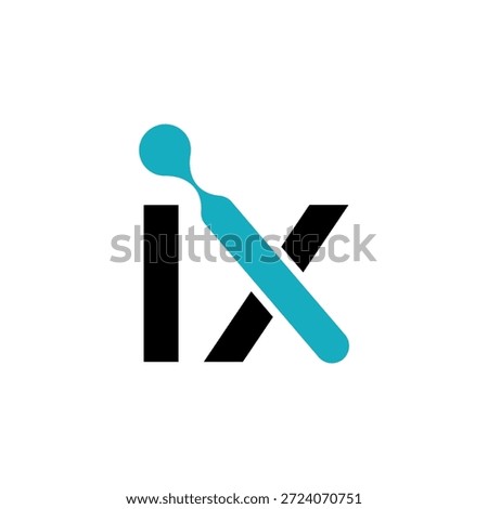 IX connect molecule bio DNA logo design template