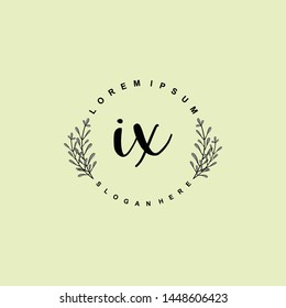 IX Initial Beauty Floral Logo Template