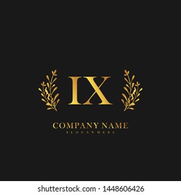 IX Initial Beauty Floral Logo Template