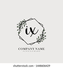 IX Initial Beauty Floral Logo Template