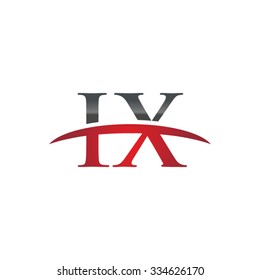IX initial company red swoosh logo