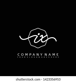 IX Initial handwriting logo concept