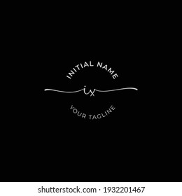 ix Vector de logotipo de firma de escritura a mano inicial. Grabado manual para diseños
