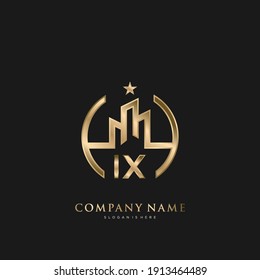 IX Initial Letter Real Estate Luxury house Logo Vector art for Business, Building, Architecture