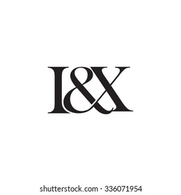 I&X Initial logo. Ampersand monogram logo