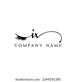 IX Logo-Logo-Logo-Wimpern-Vektorgrafik modern