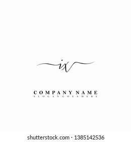 IX Initial luxury handwriting logo vector