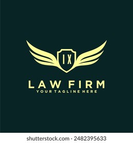 IX initials design modern legal attorney law firm lawyer advocate consultancy business logo vector