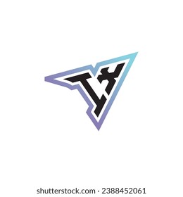 IX combinación de letras genial del logotipo o logotipo inicial de juegos como un diseño de concepto inspirador