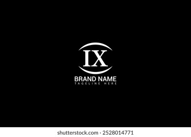 Design de logotipo de letra IX em fundo preto. IX conceito de logotipo de letra de iniciais criativas. IX design exclusivo