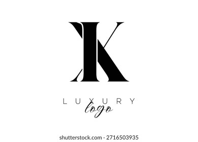 Logotipo de la tipografía del monograma de la letra de IX Serif para la identidad elegante de la marca de Premium